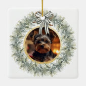 リース金ゴールドフレカスタムームPET写真 セラミックオーナメント (裏面)