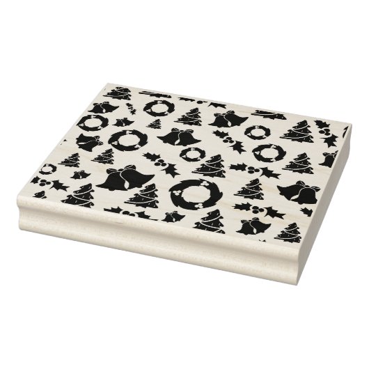 リース鐘クリスマスツリーのホリースタンプ ラバースタンプ (スタンプ)