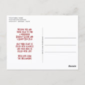 リース&カスタムファームハウスウッドプランクスパターン ポストカード (裏面)