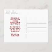 リース&カスタムファームハウスウッドプランクスパターン ポストカード (裏面)