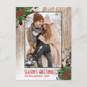 リース&カスタムファームハウスウッドプランクスパターン ポストカード (正面)