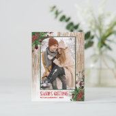 リース&カスタムファームハウスウッドプランクスパターン ポストカード (スタンド正面)