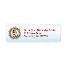 リース&サンタリース住所 シール