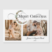 リース&メリークリスマスタイポグラフィ数々の – 写真 (正面)