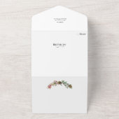 リース&メリークリスマスタイポグラフィ数々の – 写真 オールインワン招待状 (外側)