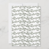 リース モノグラム サージグリーン エレガント フレーム 結婚式 招待状 (裏面)