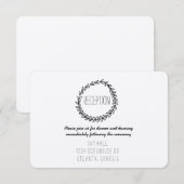 リース ラスティック クラフト 受付 招待状 (正面/裏面)