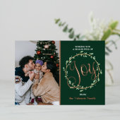 リース リアル フォイル ホリデー フォト カード (立ち正面)