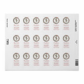 リース(赤いベリーとベル) ラベル (フルシート)