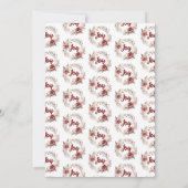 リース 赤い花 実 喜び クリスマスパーティー 招待状 (裏面)