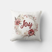 リース,赤い花,果実ジョイクリスマスパーティー クッション (正面)