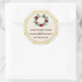 リース(金ゴールドフレームのステッ結婚カー付き) ラウンドシール (バッグ)