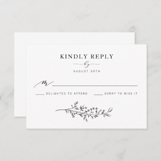 リースRSVP 出欠カード (正面/裏面)