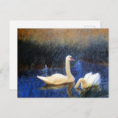 リーズの白鳥byブルーノ・リジェフォス ポストカード (正面/裏面)