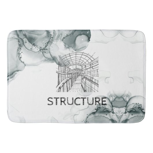 リーズトーンウォーターカラーブランケット バスマット (正面)