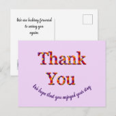 リーズナブルなバケーション ハウス ありがとう ゲスト サンクス ポストカード (正面/裏面)