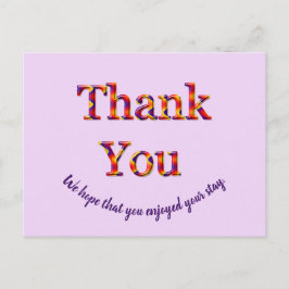 リーズナブルなバケーション ハウス ありがとう ゲスト サンクス ポストカード