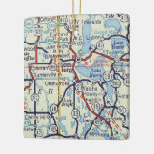 リーズバーグFLヴィンテージマップ セラミックオーナメント (左)