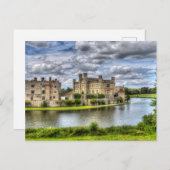 リーズ城と堀 ポストカード (正面/裏面)