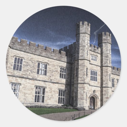 リーズ城の夜 ラウンドシール (正面)