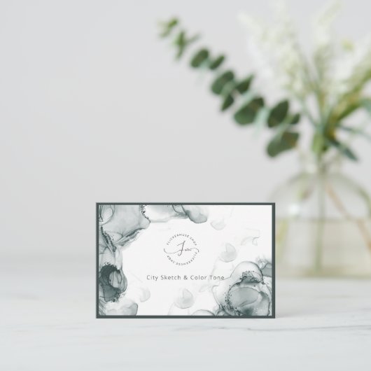 リーズ水彩名刺 名刺 (スタンド正面)