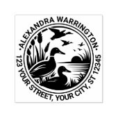 リーズ素朴ネーム差出人住所のアヒル セルフインキングスタンプ (デザイン)