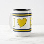 リーズ統一された、私はコーチ15ozマグカップ大好き – リーズのファン ツートーンマグカップ (正面左)