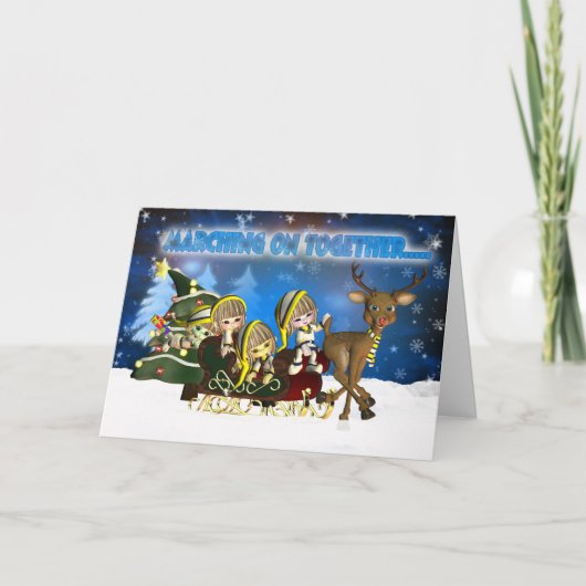 リーズ色のリーズのフットボールサポータ小妖精や小人 シーズンカード (正面)