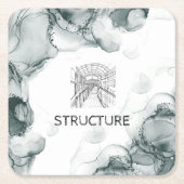 リーズ音色 スクエアペーパーコースター (正面)