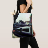 リーズ駅の列車 トートバッグ (クローズアップ)