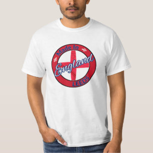 リーズ・イングランド・セント・ジョージ・フラグで作られた Tシャツ
