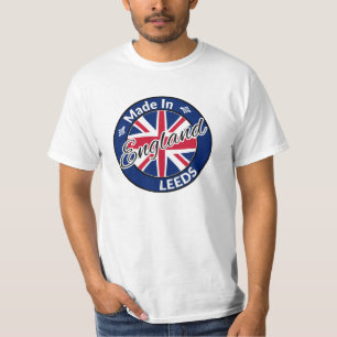 リーズ・イングランド・ユニオン・ジャック・フラグで作られた Tシャツ
