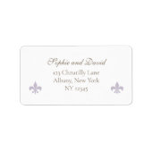 リーセエレガントフランスのンシーパープル（紋章の）フラ・ダ・リ結婚ズ ラベル (正面)