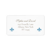 リーセエレガントンシーフランスのブルー（紋章の）フラ・ダ・リ結婚ズ ラベル (正面)