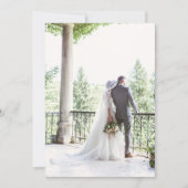 リーセフランスのンシーパープル(紋章の)フラ・ダ・リの結婚写真 サンキューカード (正面)