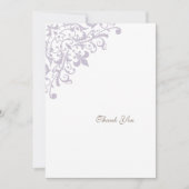 リーセフランスのンシーパープル(紋章の)フラ・ダ・リパタ結婚ーン サンキューカード (正面)