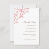 リーセフランスのンシーピンク（紋章の）フラ・ダ・リパタ結婚ーン セーブザデート (正面)