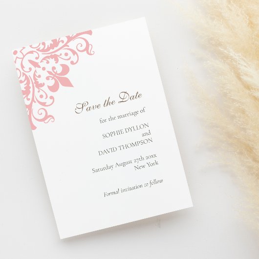 リーセフランスのンシーピンク（紋章の）フラ・ダ・リパタ結婚ーン セーブザデート