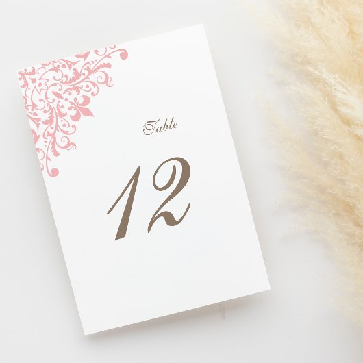 リーセフランスのンシーピンク（紋章の）フラ・ダ・リパタ結婚ーン テーブルナンバー