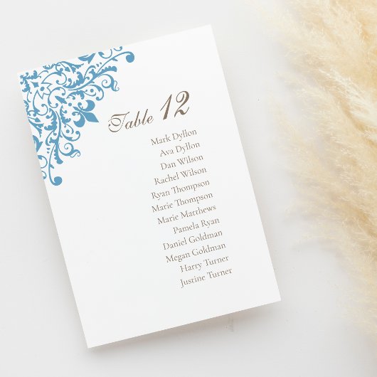 リーセフランスのンシーブルー（紋章の）フラ・ダ・リパタ結婚ーン テーブルナンバー