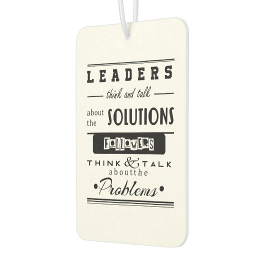 リーダやる気を起こさせるー引用文ブラック&ホワイトインスパイアズ カーエアーフレッシュナー (左)