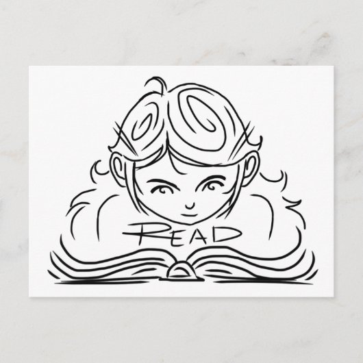 リーダガールはがき ポストカード (正面)