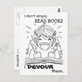 リーダガール食べのはがき ポストカード (正面/裏面)