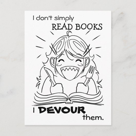 リーダガール食べのはがき ポストカード (正面)