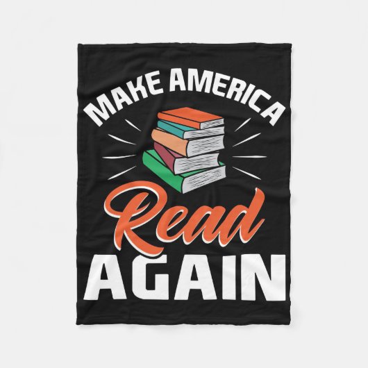 リーダギフトで再びアメリカ読を作る フリースブランケット (正面)