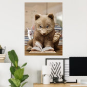 リーダギフトベアとウサギ読の本書 ポスター (ホームオフィス)