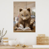 リーダギフトベアとウサギ読の本書 ポスター (キッチン)