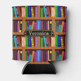 リーダライブラリ本棚ブックパターン名前をカスタムする 缶クーラー