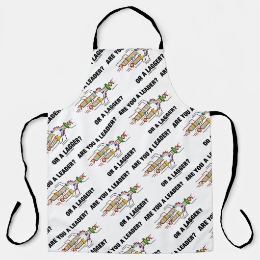 リーダーか？短剣か？ギークDNAユーモア エプロン (正面)