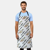 リーダーか？短剣か？ギークDNAユーモア エプロン (着用した状態)